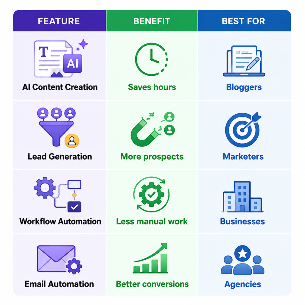 claw agent ai core features